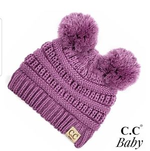 C.C.Beanie Baby 2Pompom New Lavender Beanie